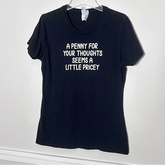 Vintage Port & Company Funny Graphic Short Sleeve T-Shirt Ring Spun Cotton - Picture 1 of 11